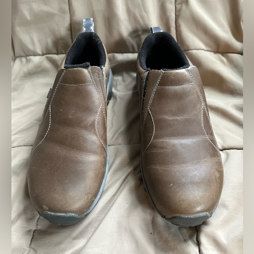 Merrell Jungle Moc Waterproof Arctic Grip - US 10 - Boulder color leather